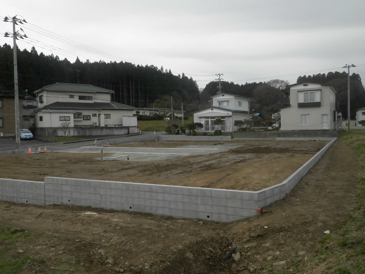 宅地造成・コンクリートブロック擁壁工事 施工後｜気仙沼市 熊剛組